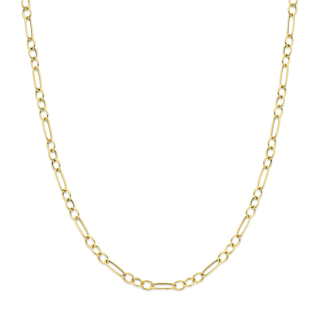 14k Geelgouden Schakel Ketting Anker