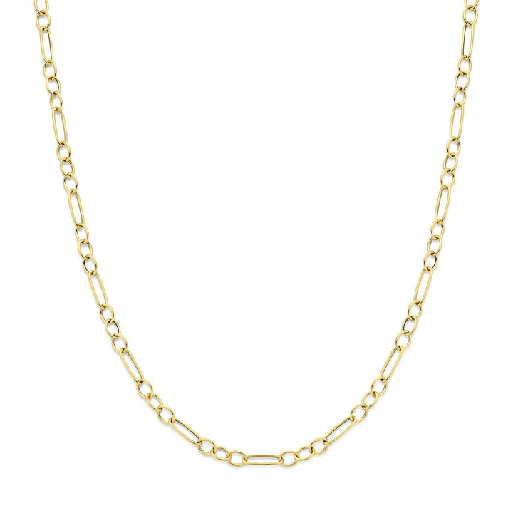 14k Geelgouden Schakel Ketting Anker