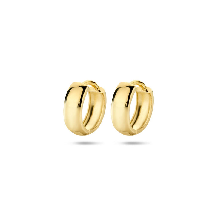 9k Geelgouden Klapoorringen 12 x 3.2 mm