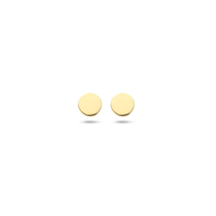ear studs round 14K yellow gold