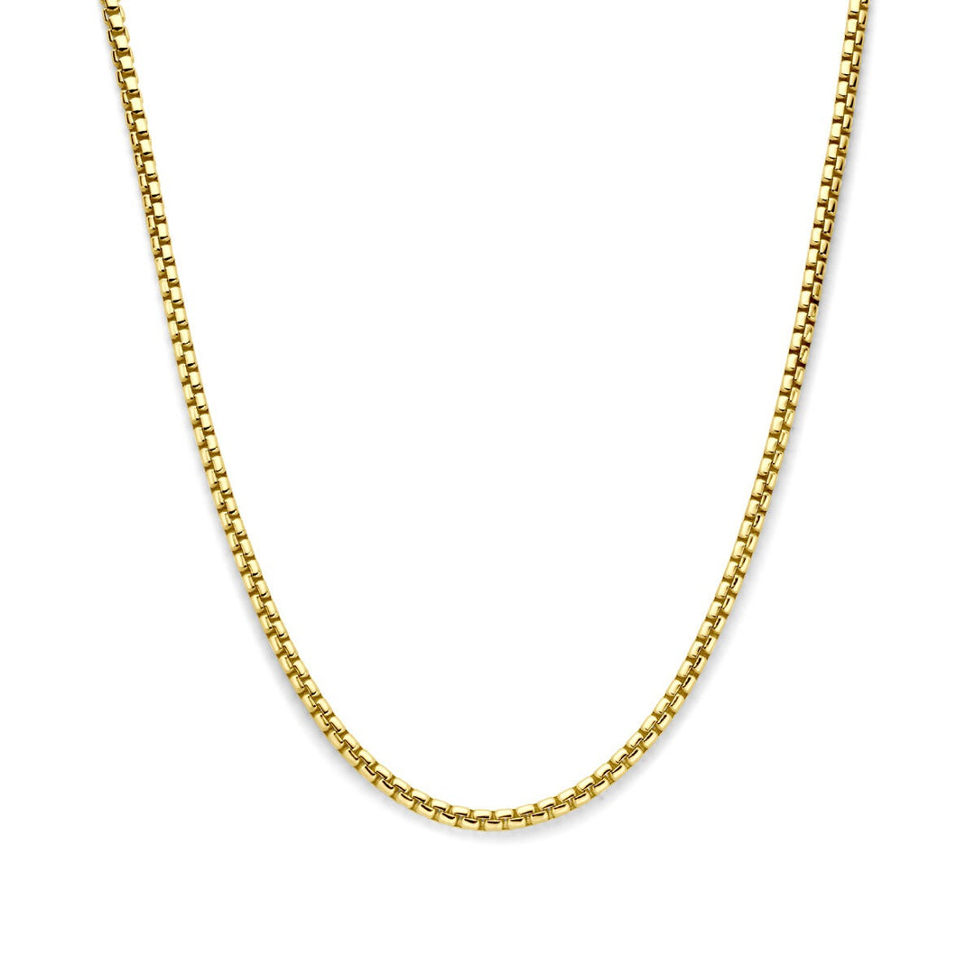 14k goud op zilveren dames collier – 45 cm
