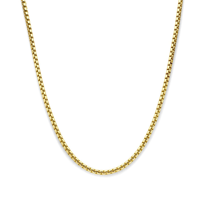 14k goud op zilveren dames collier – 45 cm