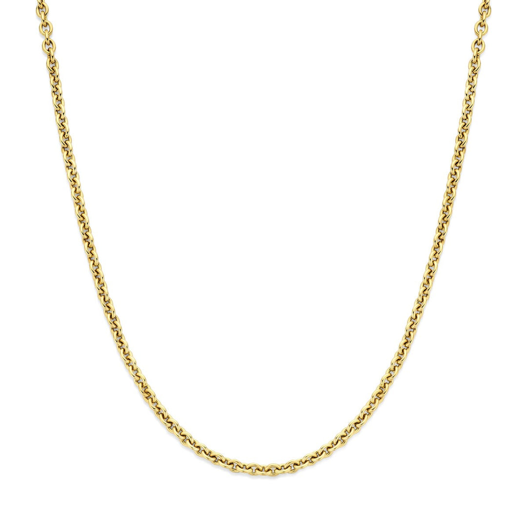 14k geelgouden collier met ankerschakel