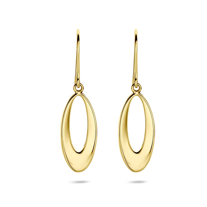 14k Geelgouden oorhangers – 40mm lang