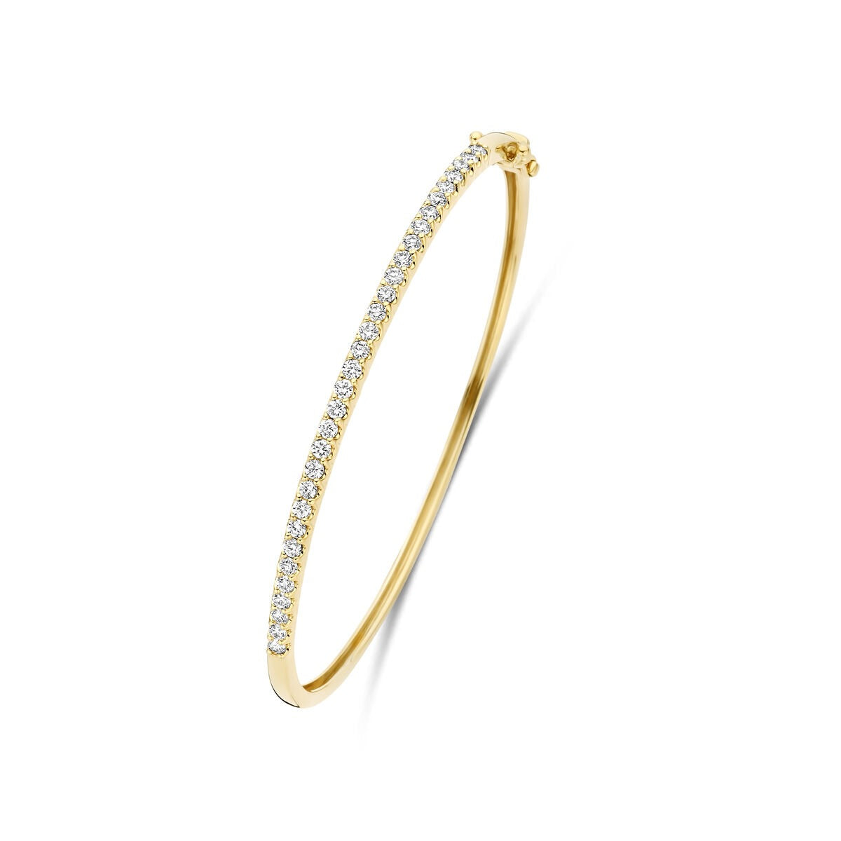 14k Geelgouden Bangle met Lab Grown Diamant 1.00ct