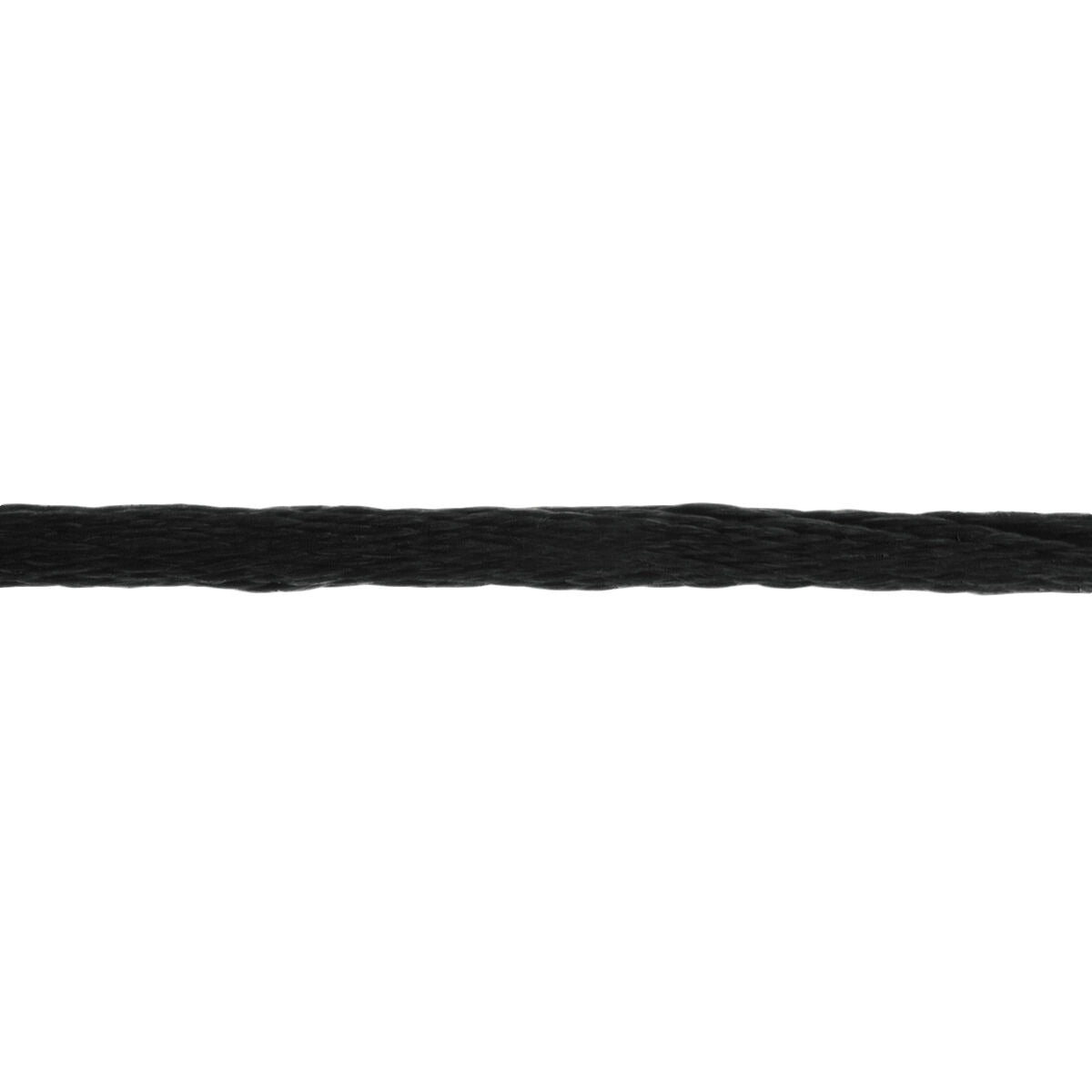 Zwart satijnen koord van 38 cm, geschikt voor knooparmbandjes, met een gladde, glanzende afwerking.