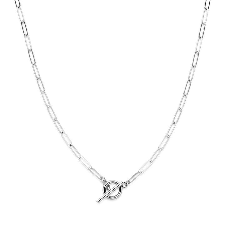 Gerhodineerd Zilveren Ketting met Kapittelslot