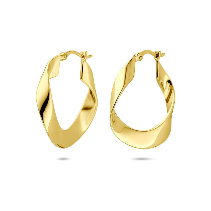 Vergulde zilveren oorringen – 925 zilver met geelgoudkleurige plating 25 mm