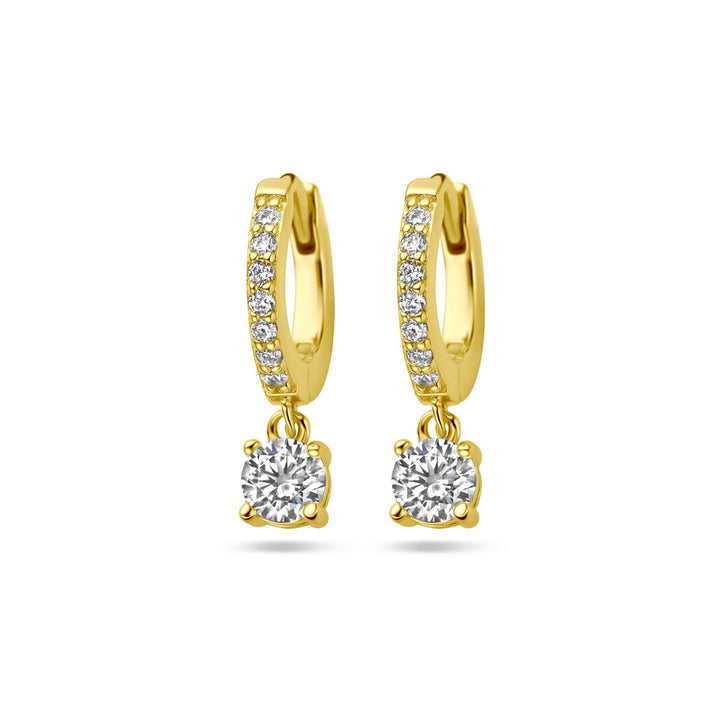 Ohrhänger Zirkonia 1 Mikron Silber vergoldet (gelb)