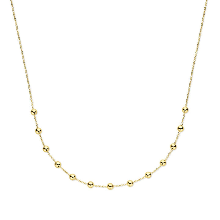 14k Geelgouden bolletjes collier dames