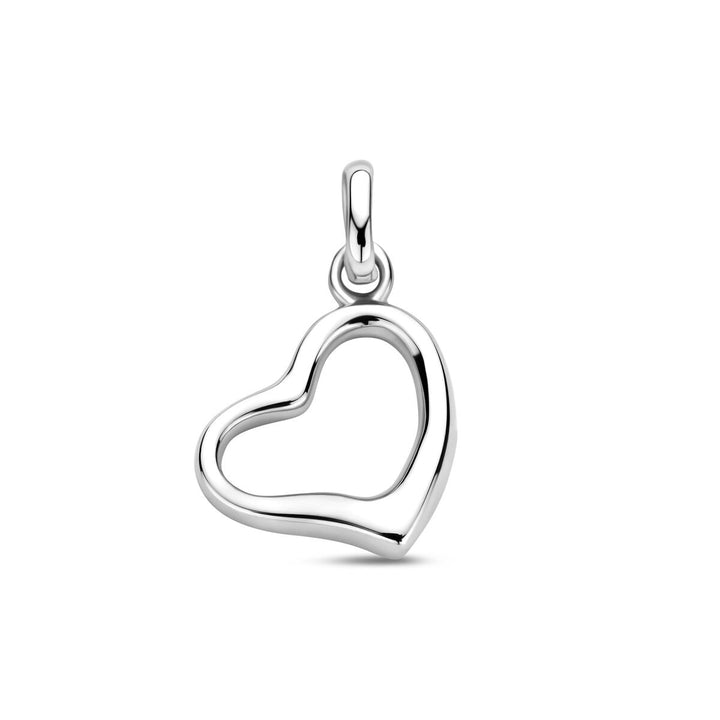Zilveren hanger hartje – gerhodineerd 925 zilver 17 mm