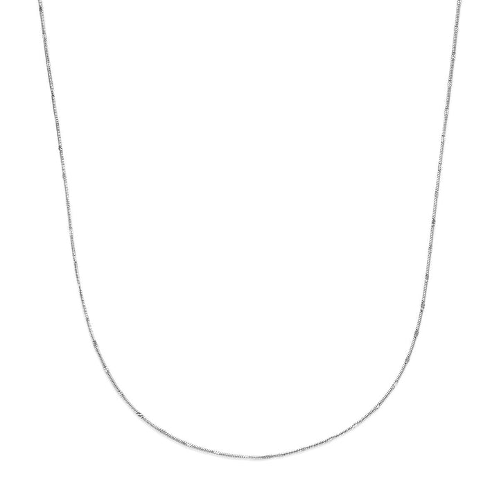 Zilveren ketting zonder hanger – gerhodineerd slang collier dames 1,5 mm 41 + 4 cm