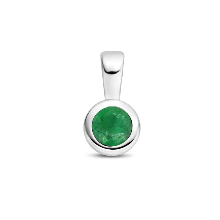 pendant with birthstone silver rhodium plated