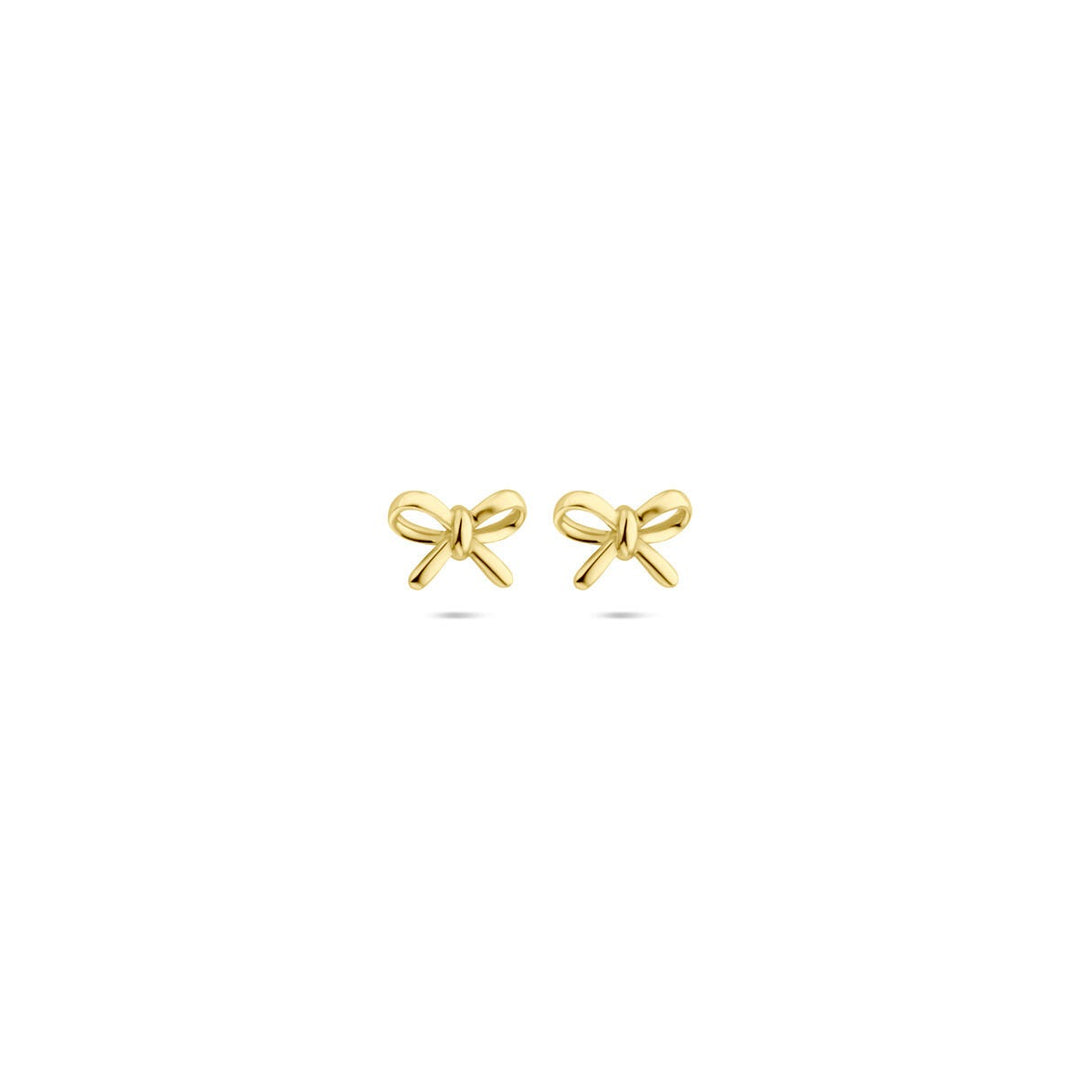 14k Geelgouden strik oorknoppen