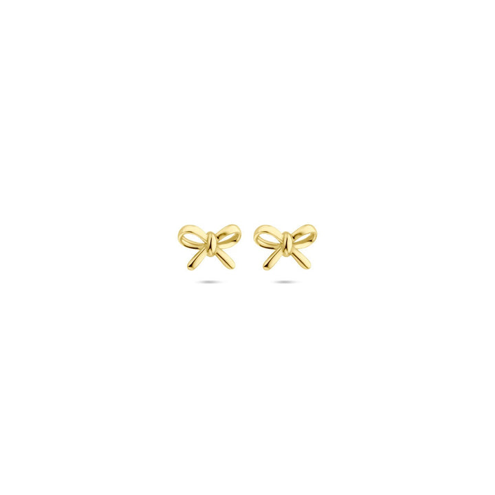 14k Geelgouden strik oorknoppen