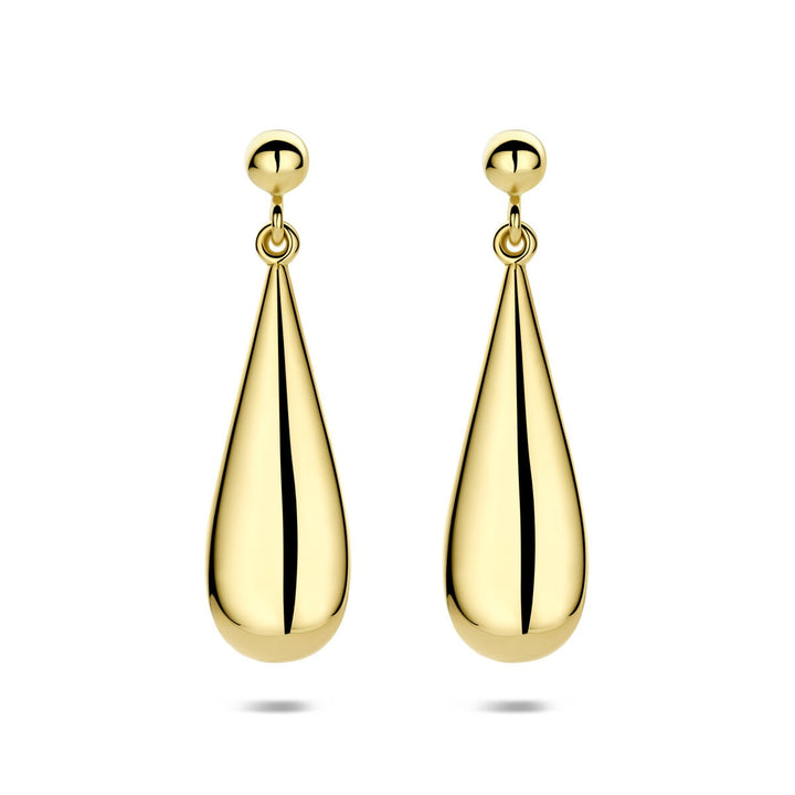 14k Geelgouden druppel oorhangers