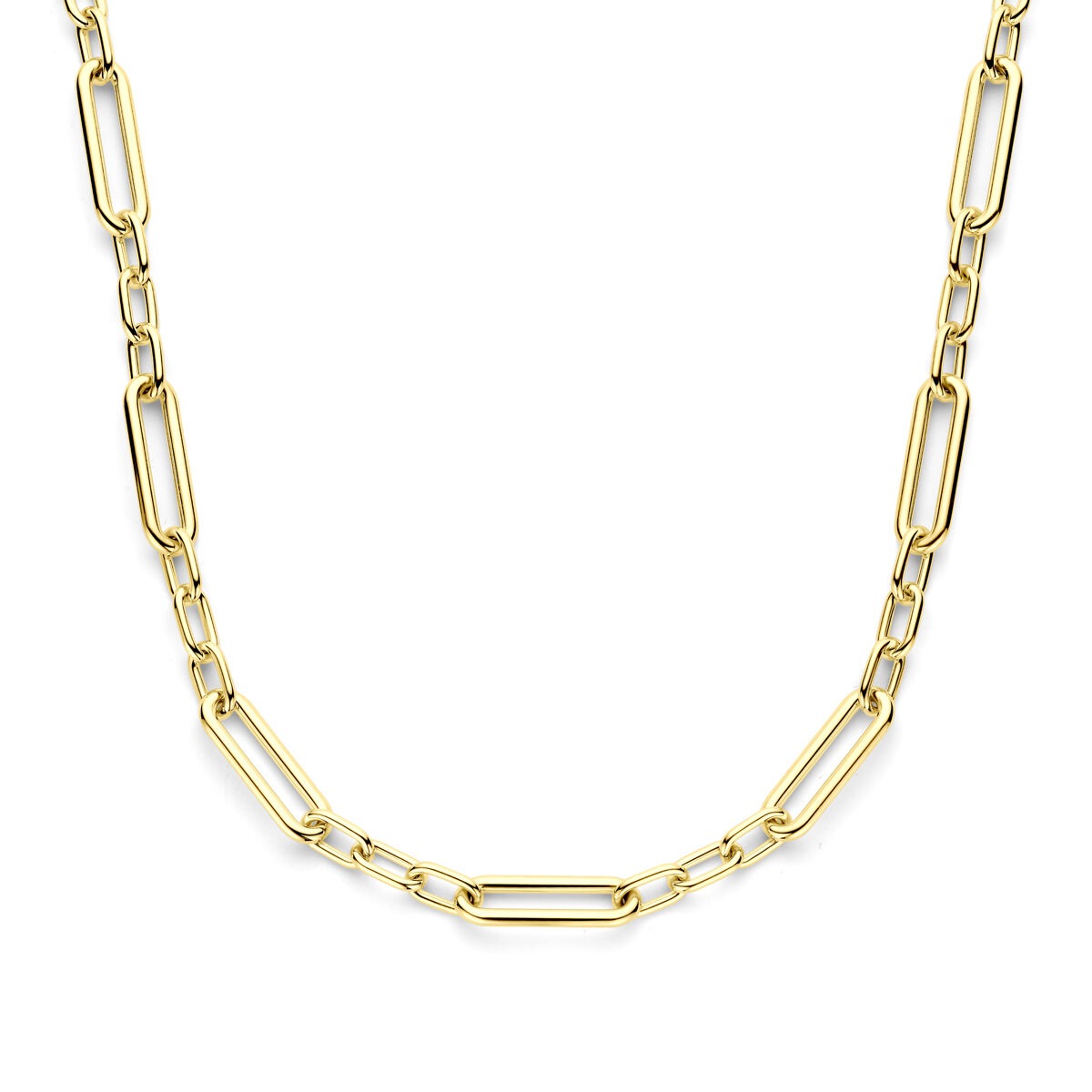 Gouden anker collier van 14k met een schakellengte van 43 cm plus 3 cm verlenging en karabijnsluiting.