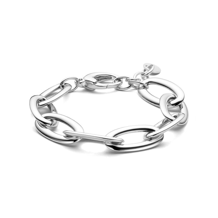 Zilveren dames armband – gerhodineerde anker schakel 13,5 mm