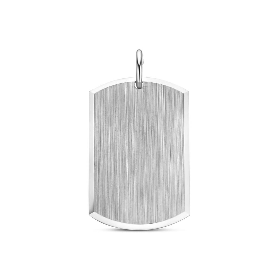 Zilveren graveerhanger – gerhodineerd 925 zilver 30 mm