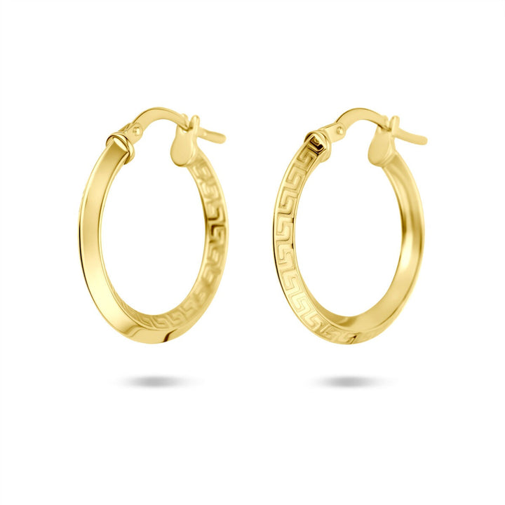 Gouden oorringen dames – 14k Silgold scharniersluiting 2,5 mm