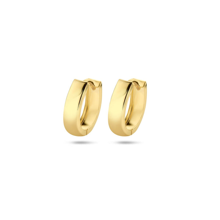 flat drop earrings 4.0 mm 14K yellow gold