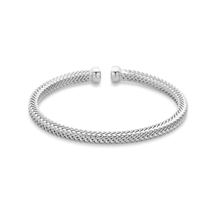 Gerhodineerd 925 zilveren klemband 58 x 4.5 mm