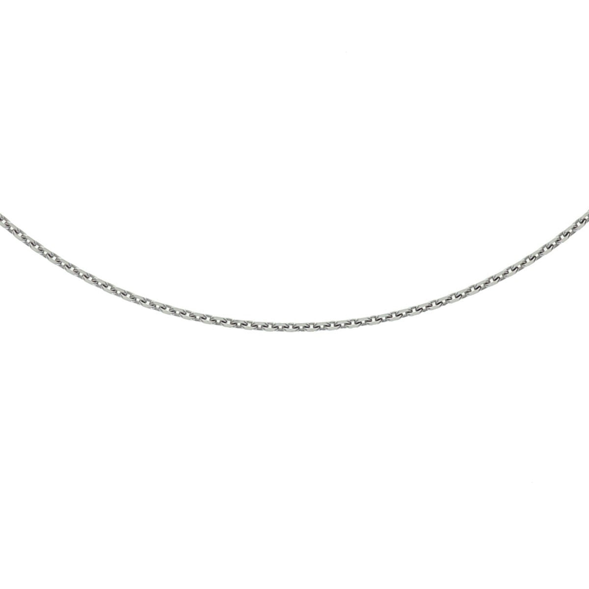 Zilveren collier van gerhodineerd 925 zilver met een fijne schakelketting.