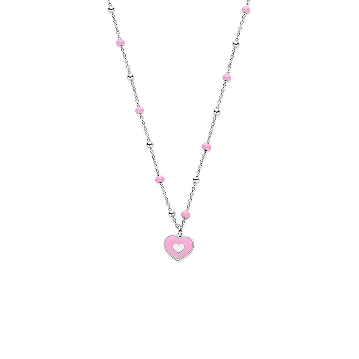 Zilveren ketting met hartje – Gerhodineerd kinder collier 36 + 4 cm