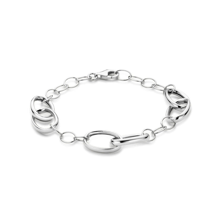 Zilveren armband gerhodineerd 925 met brede anker schakel – 11 mm 19 cm