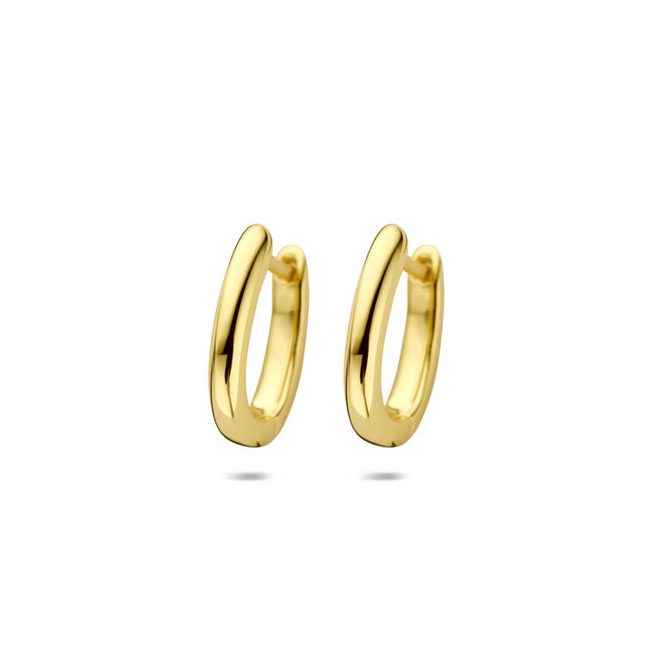 Verguld zilveren klapoorringen – tijdloze klasse in compact formaat