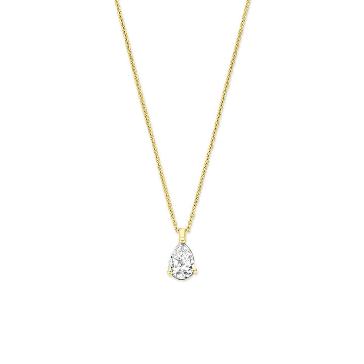 14k Gouden ketting met lab grown diamant