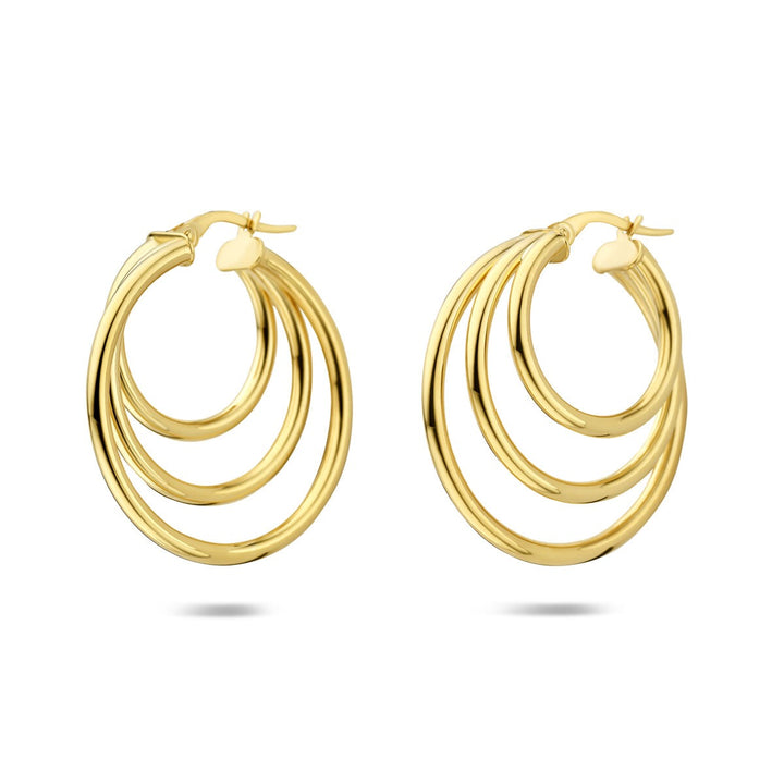 14k geelgouden oorringen – 28,5x6,5mm