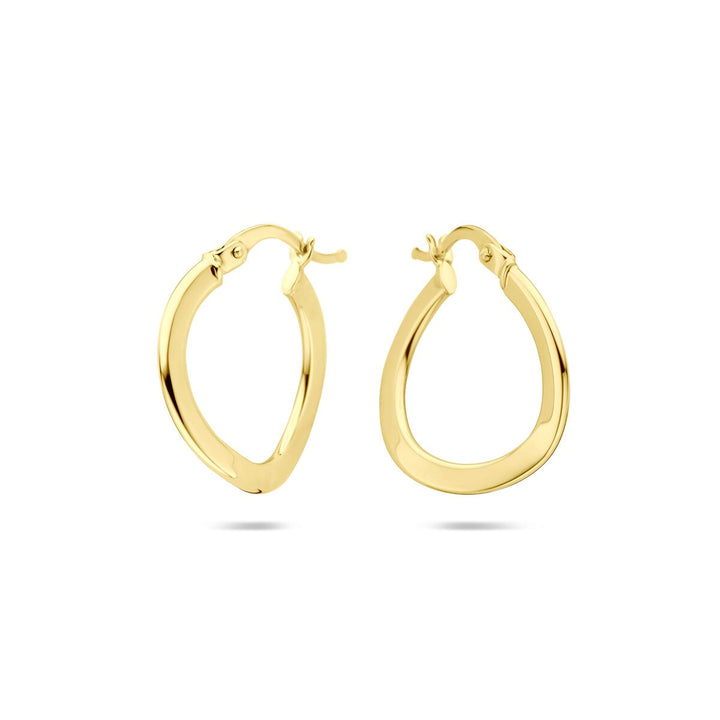 Gouden oorringen dames – 14k geelgoud, slank design