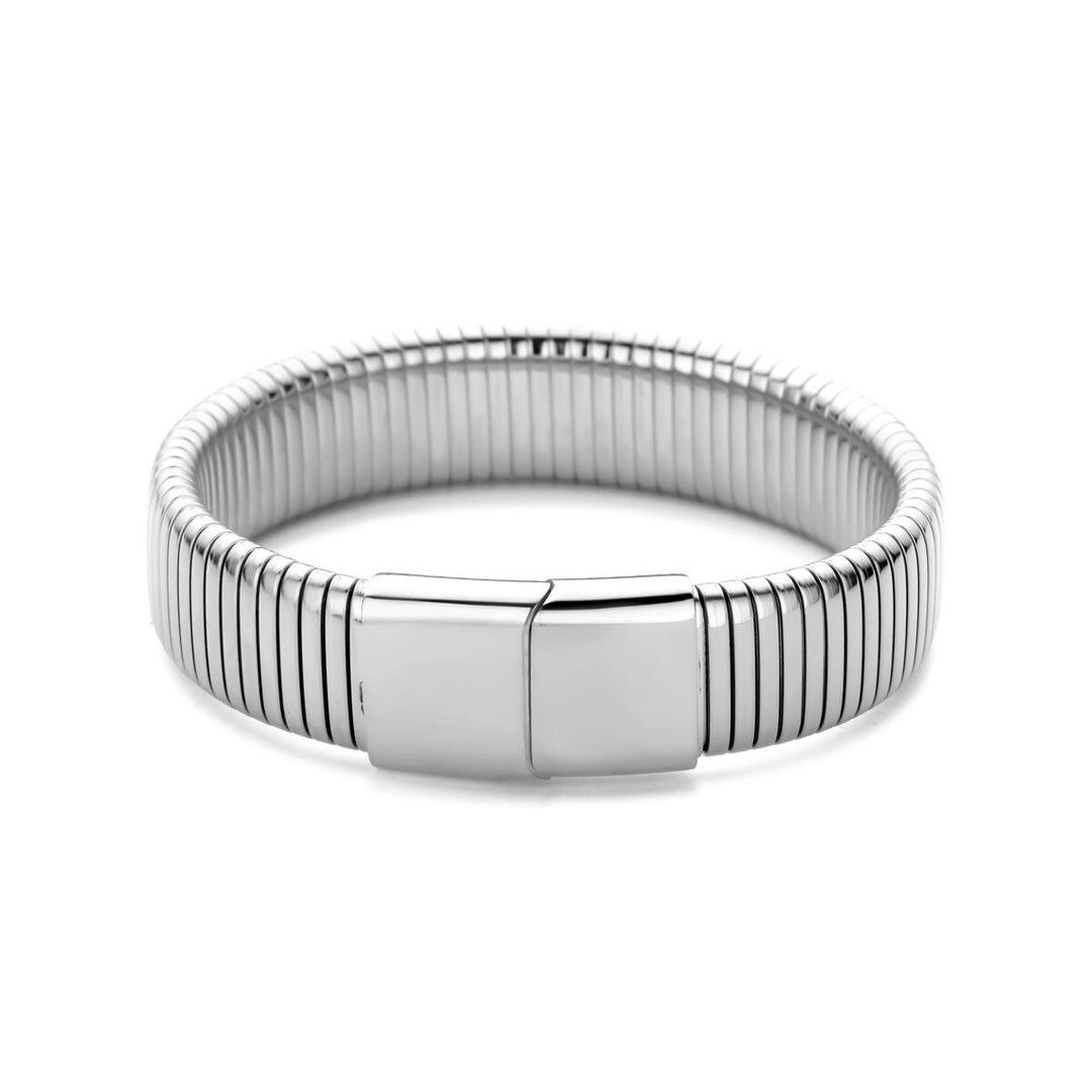 Stalen dames armband zilverkleurig 15 mm 18,5 cm