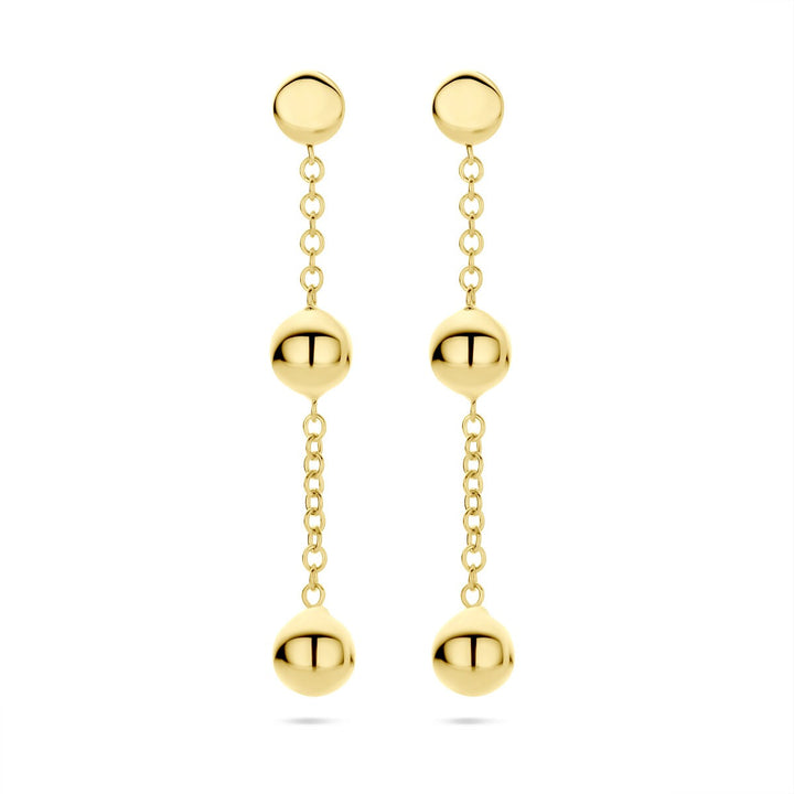 14k Geelgouden oorhangers 37 mm