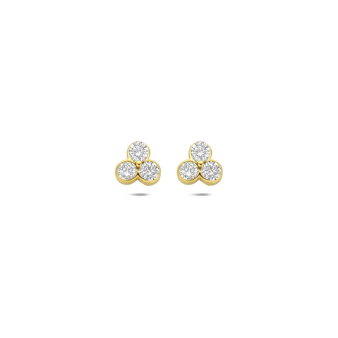 14k geelgouden oorknoppen met lab grown diamant 0,52 ct