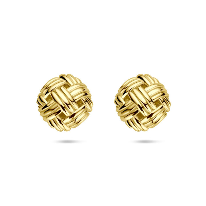 Gouden oorknopjes 14k geelgoud 12mm – Dames oorbellen