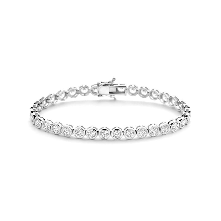 Zilveren tennisarmband met zirkonia – gerhodineerd 925 zilver, 5.3 mm breed