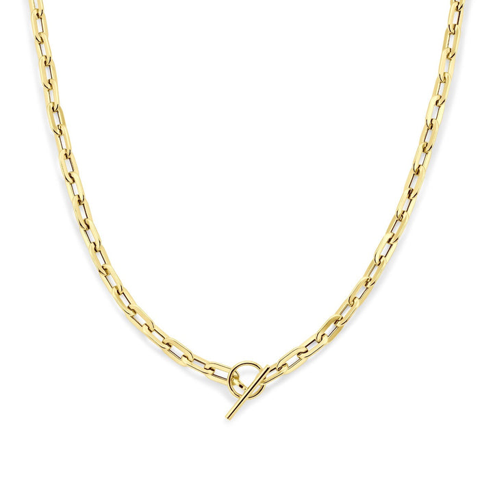 14k Geelgouden anker schakel collier