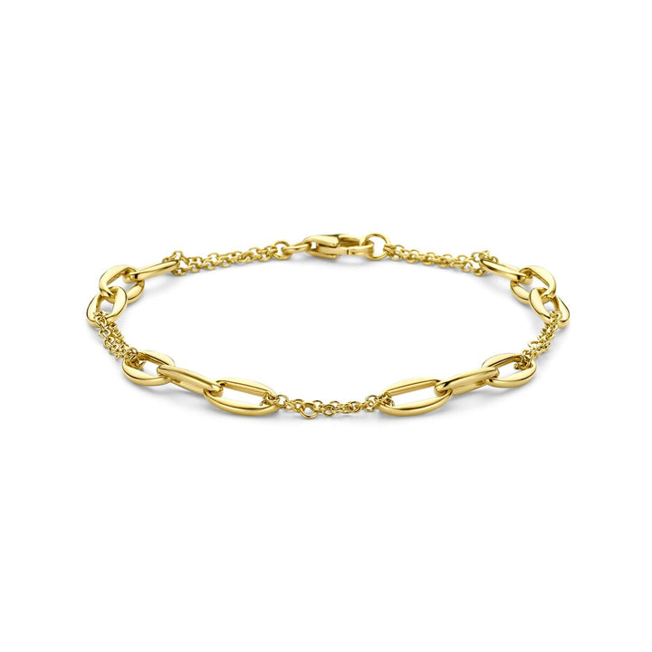 14k Geelgouden Schakel Armband Anker