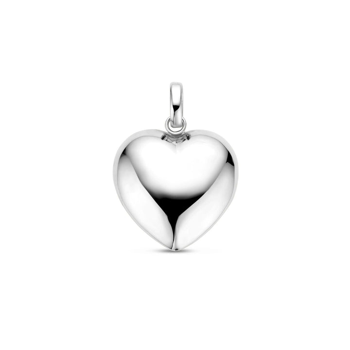 Van der Kooij Collection - pendant heart 32 mm silver rhodium plated