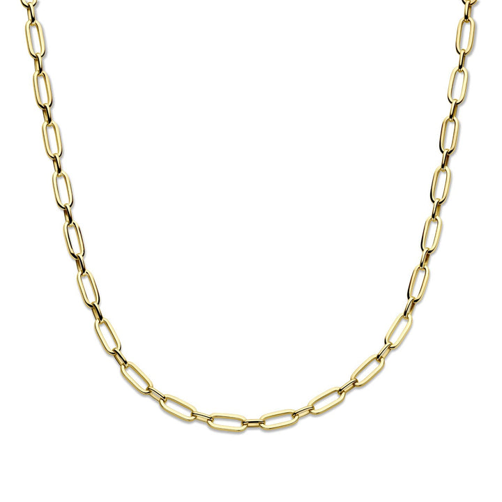 14k Geelgouden anker collier – 6.5 mm breed