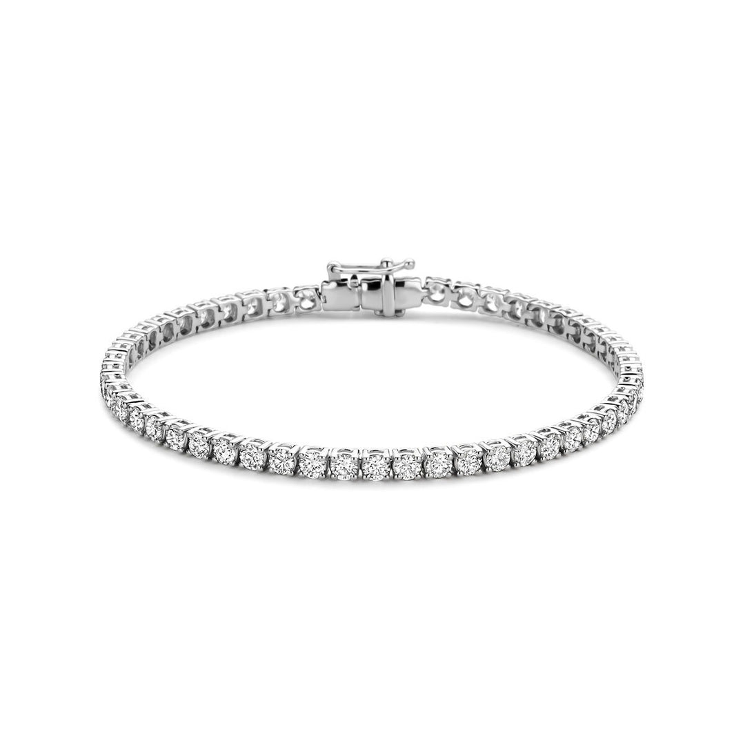 Witgouden tennisarmband 14k met 5.00ct lab grown diamant