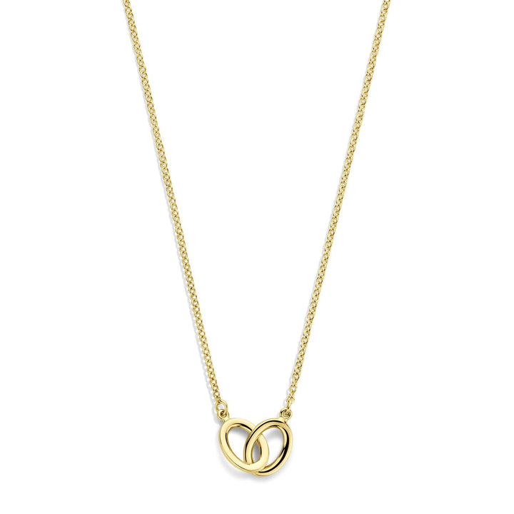 14k geelgouden dames collier met ovale schakels