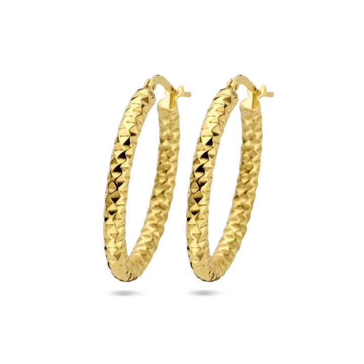 Verguld Zilveren Oorringen – 29,5 mm Hoog