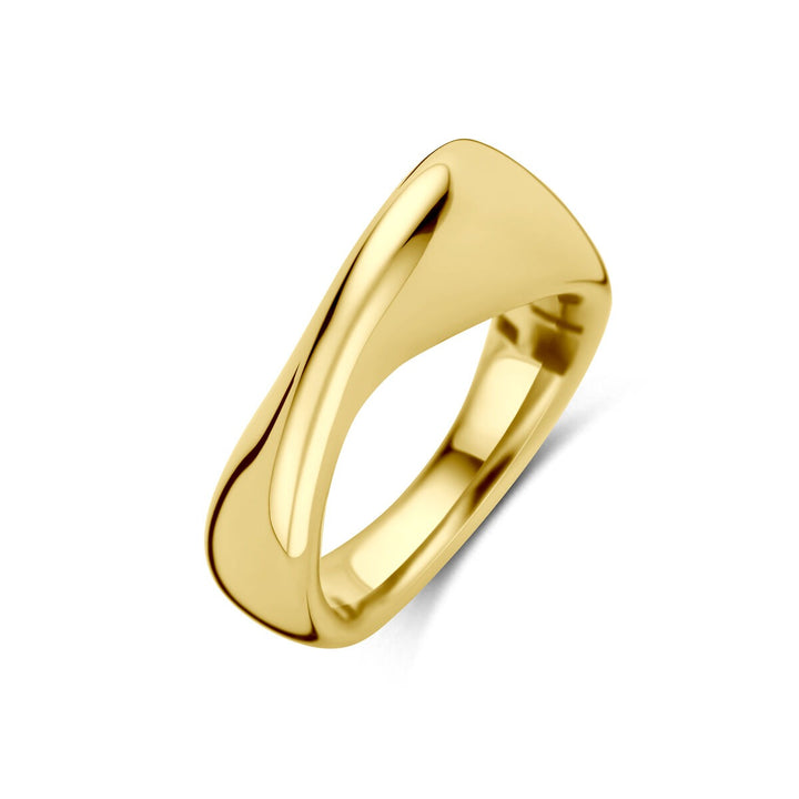 14k Geelgouden damesring – 7 mm breed