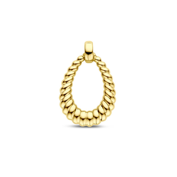14k Geelgouden Hanger – Tijdloze Elegantievorm in Groot Formaat