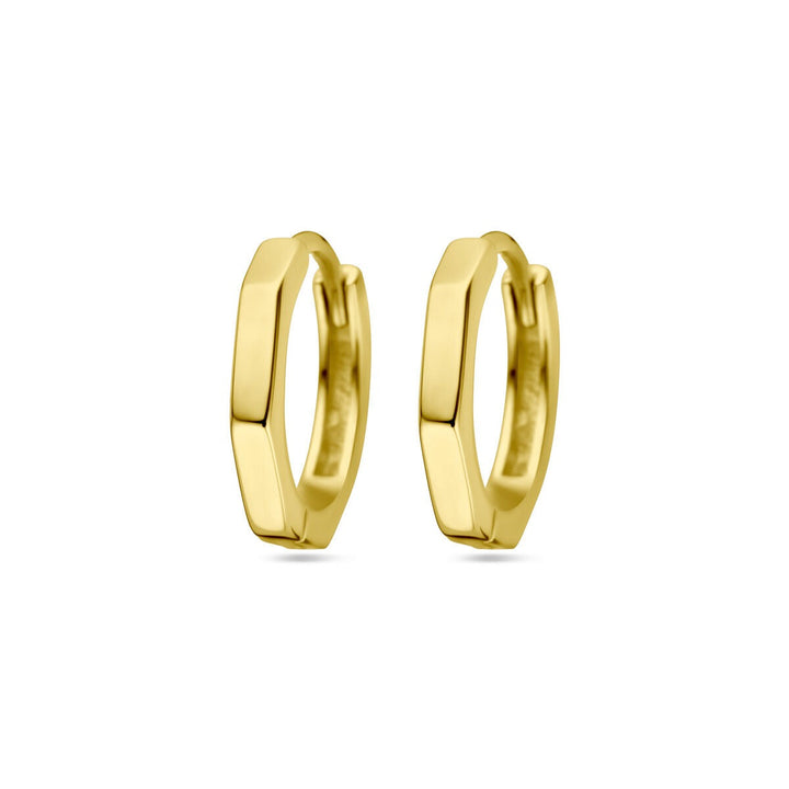 Verguld Zilveren Klapoorringen – 12 mm