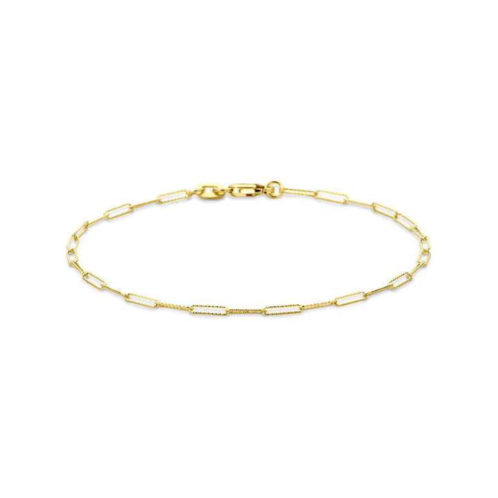 14k geelgouden dames armband met anker schakel 1,8 mm 18 cm
