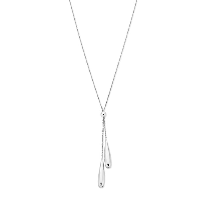 925 Zilveren y-ketting met druppel hangers
